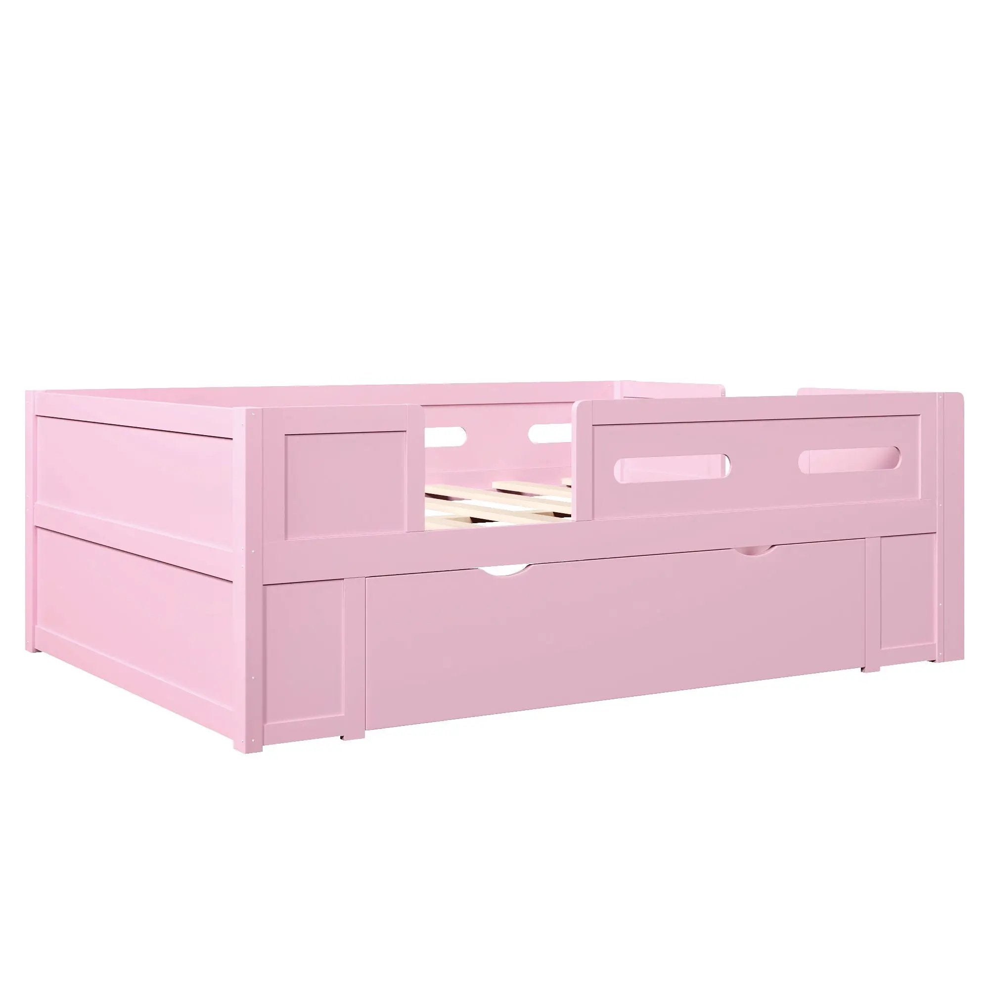 Platform Bed With Guardrail And Drawer by HouseOfZazla