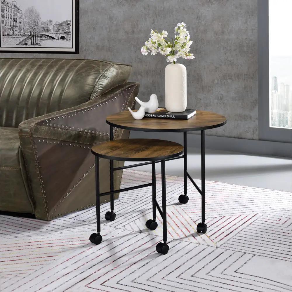 Oblis - Nesting Table Set - Vintage Oak by Unique Piece Furniture