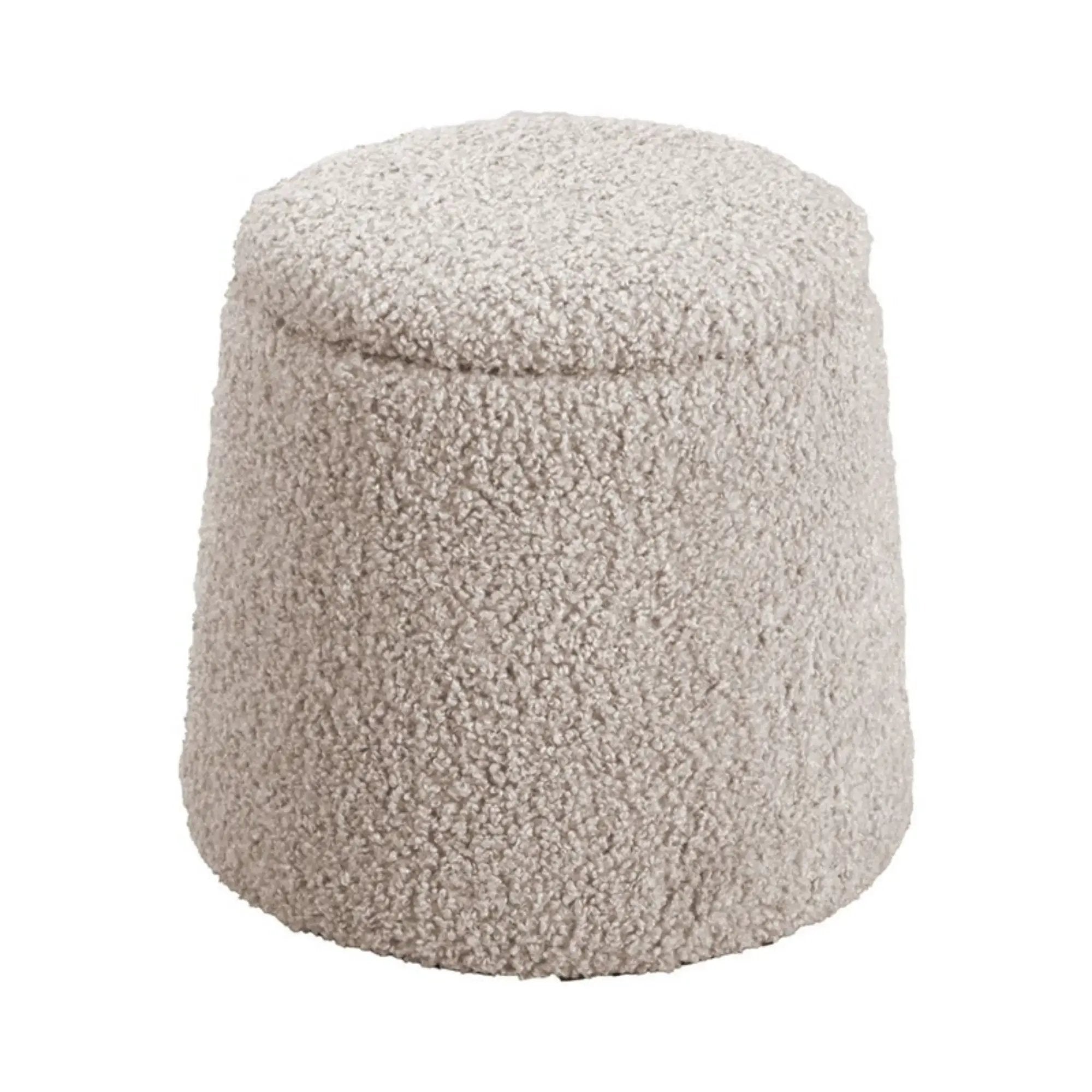Elegant Round Storage Ottoman Upholstered by Unique Piece Furniture