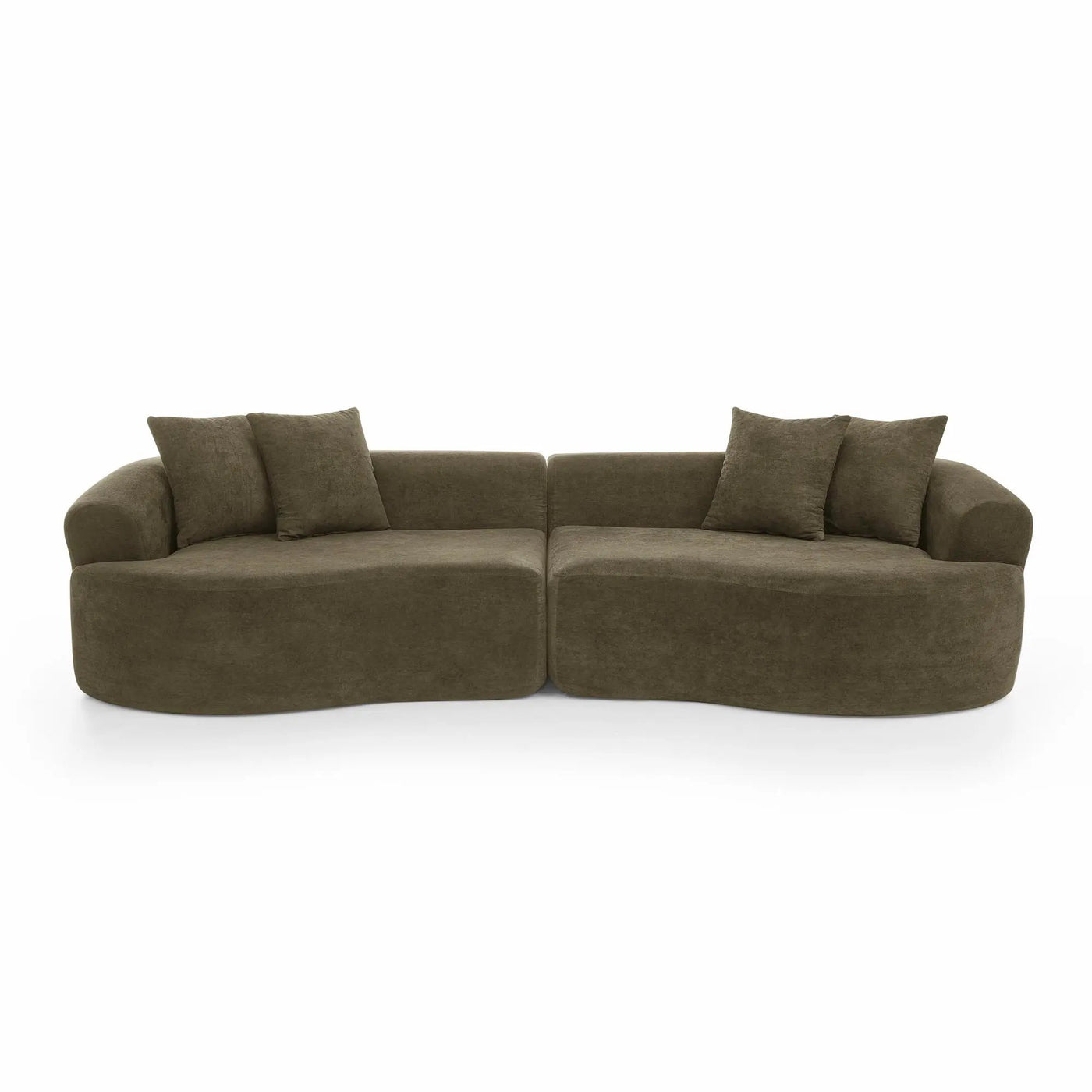 4 Seater Curved Cloud Sectional Sofa by HouseOfZazla