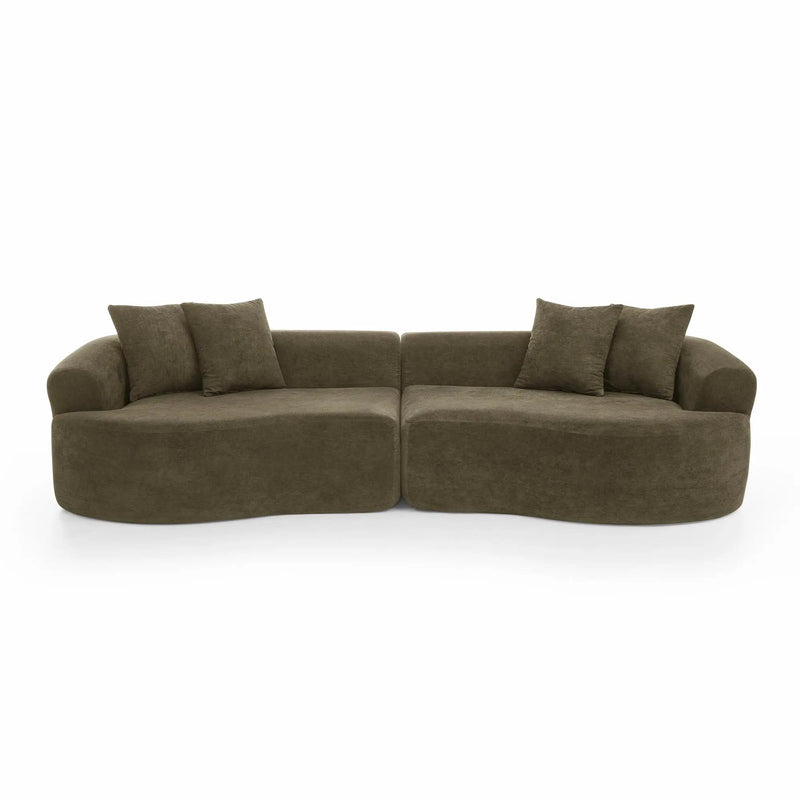 4 Seater Curved Cloud Sectional Sofa by HouseOfZazla