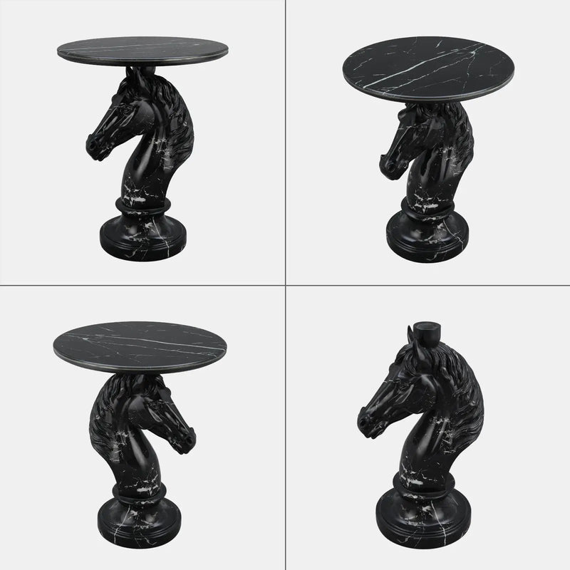 Horse Head Accent Table Animal Statue End Table by HouseOfZazla