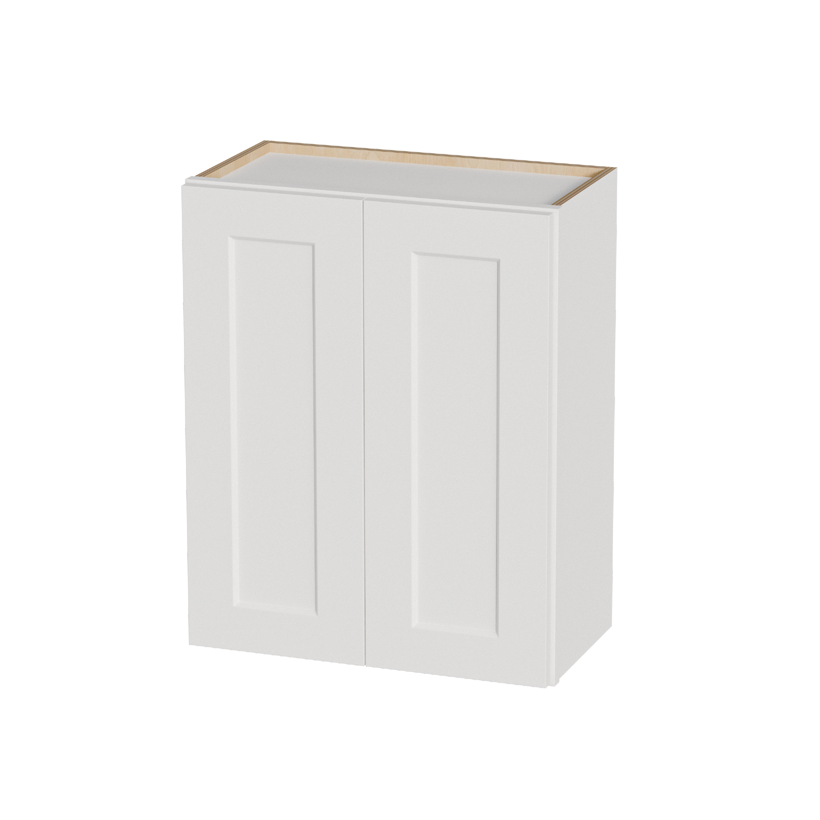 White Shaker Solid Wood Wall Cabinet with Soft-Close Doors by HouseOfZazla