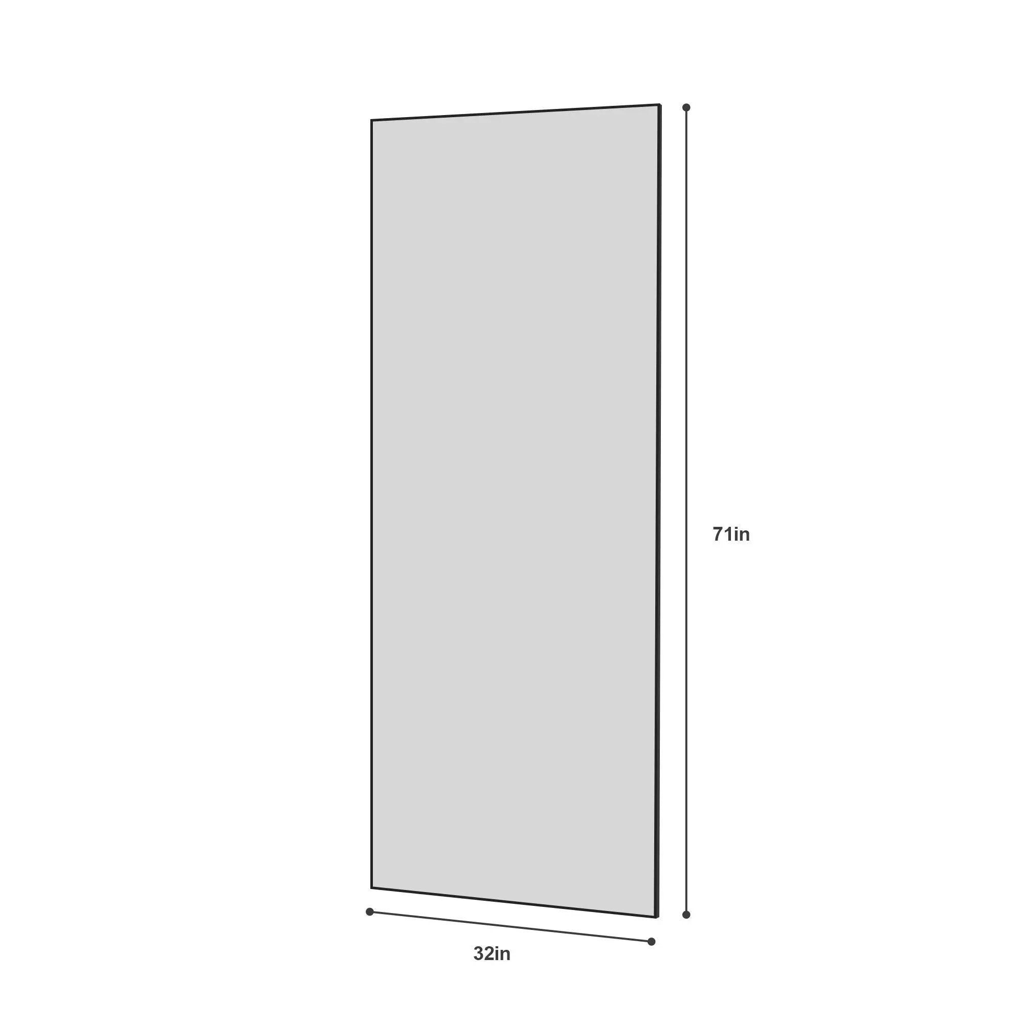 Modern Full Length Mirror With High Definition Shatter Proof Glass And Aluminum Alloy Frame by HouseOfZazla