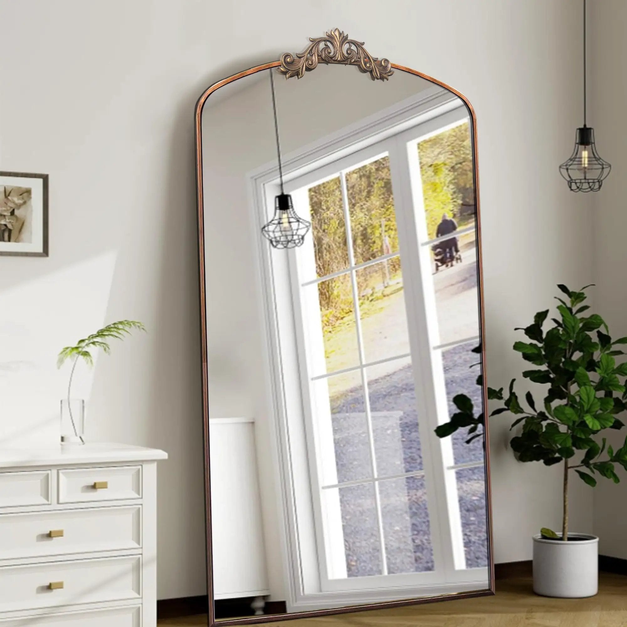 Vintage Ornate Arched Full Length Mirror by HouseOfZazla