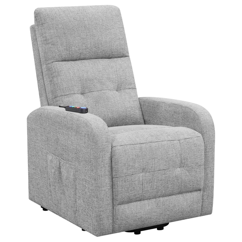 Tufted Power Lift With Foam Cushioning And USB Charging Ports - Gray by HouseOfZazla
