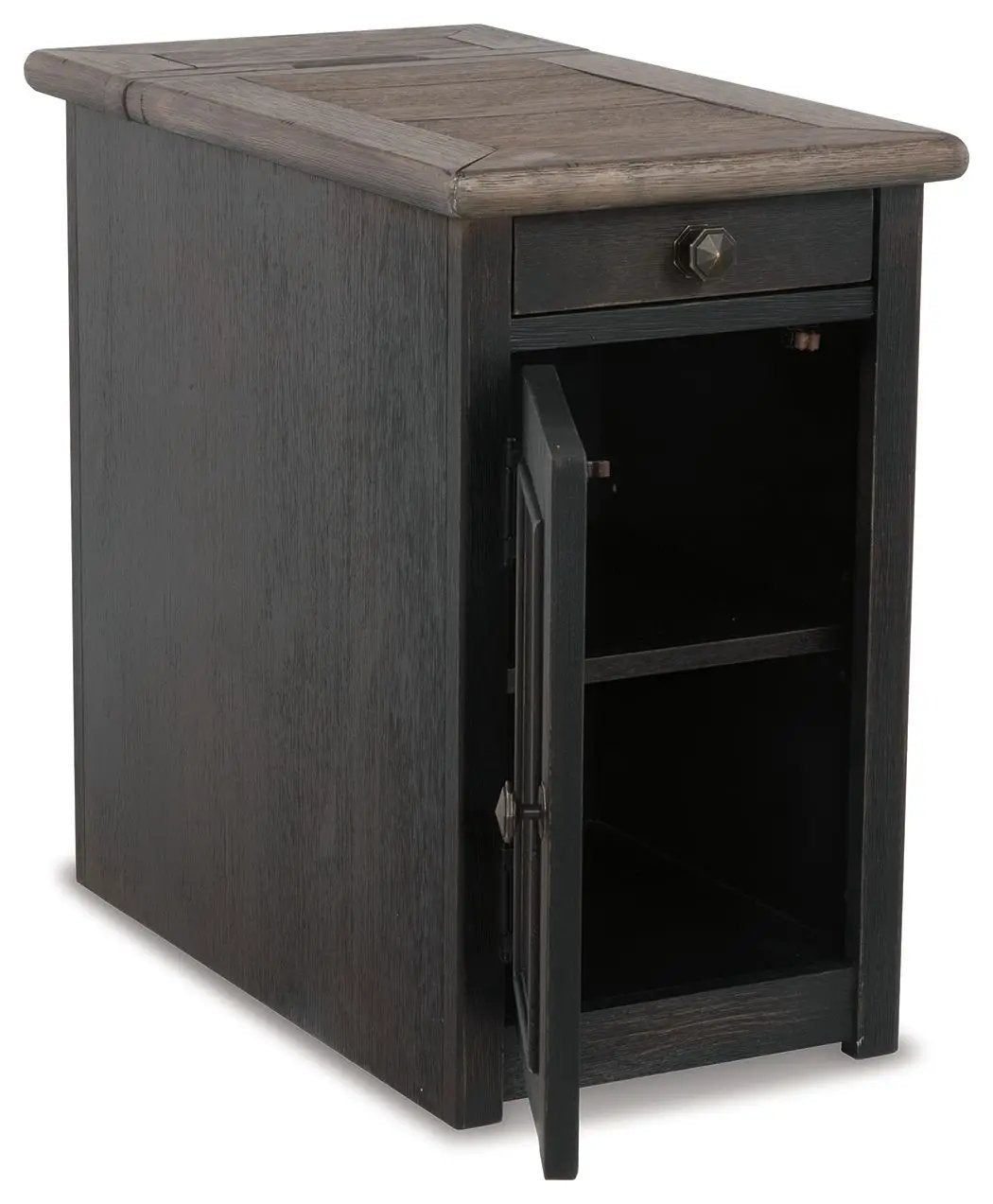 Tyler Creek - Chair Side End Table - Grayish Brown / Black by Unique Piece Furniture