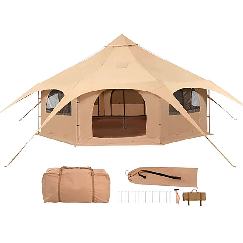 16FT Large Premium 4-Season 8-Person Bell Yurt Tent With Stove Jack (SAK75947) by SAKSBY WHOLESALE