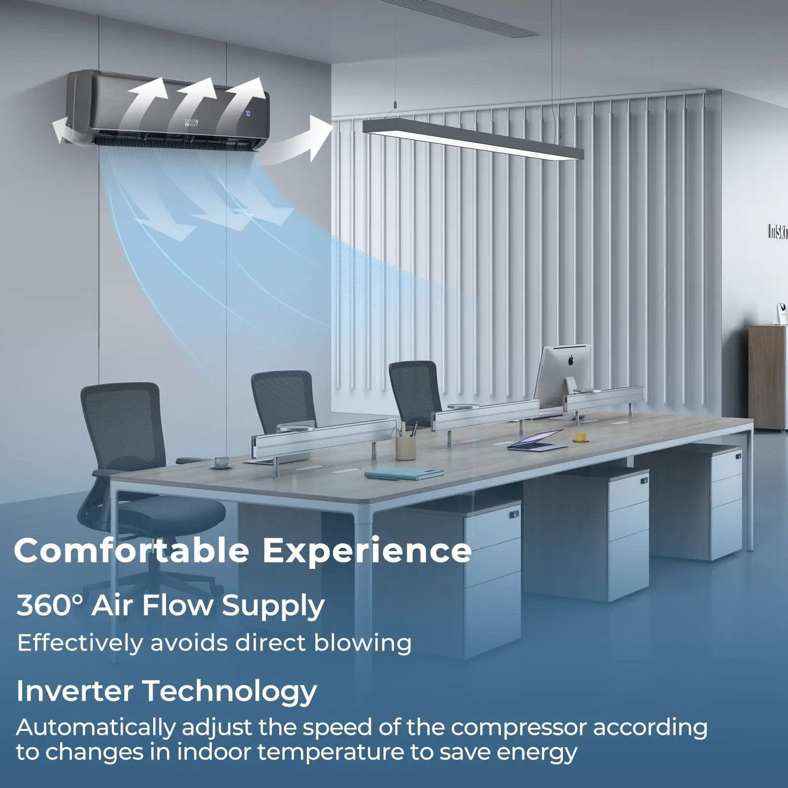 GreyVolt Series Energy Star Certified 18000 BTU 21 SEER2 208-230V Mini Split Air Conditioner and Heater Gray by DirectDeals
