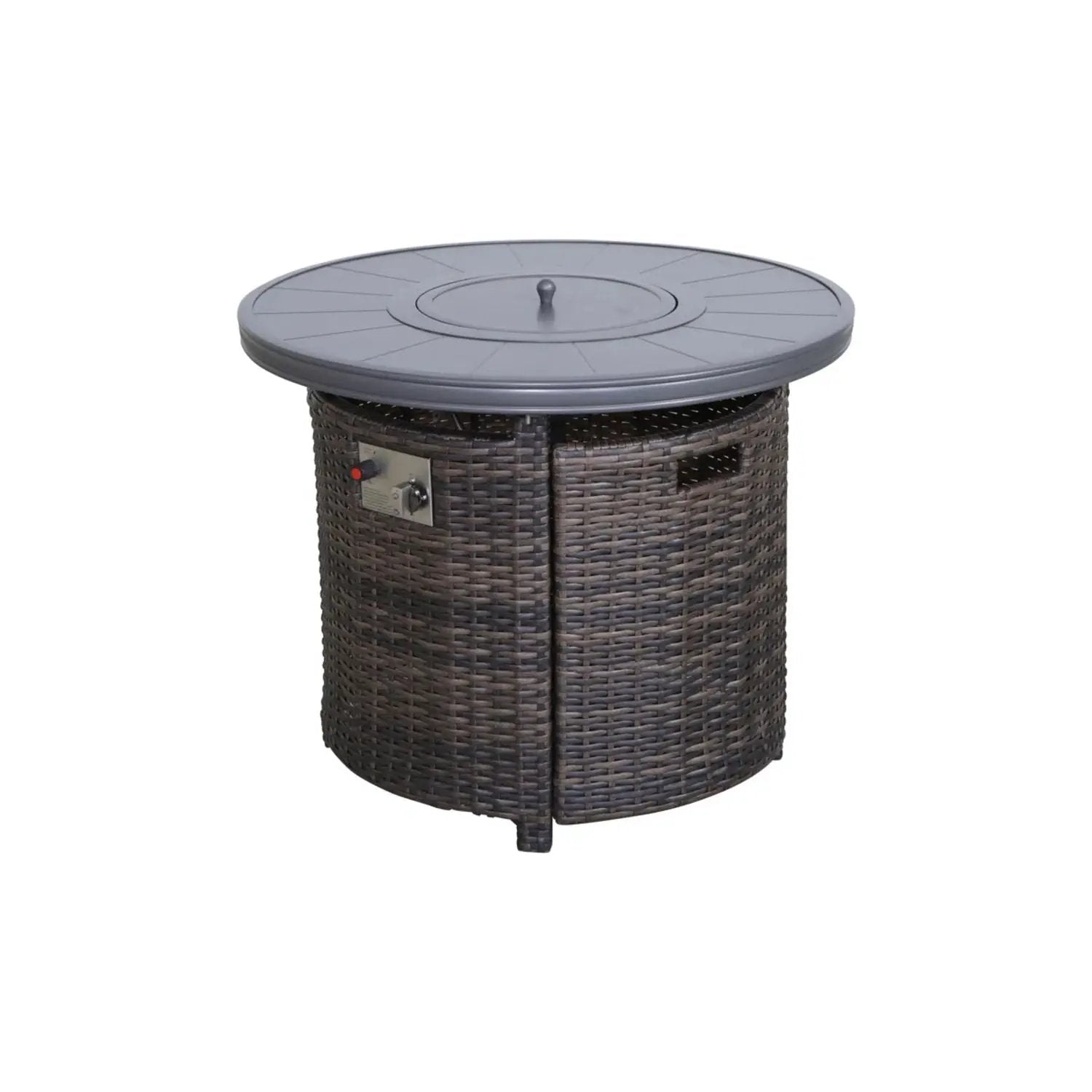 Wicker Outdoor Lounge Set With Cushions And Fire Pit by Unique Piece Furniture