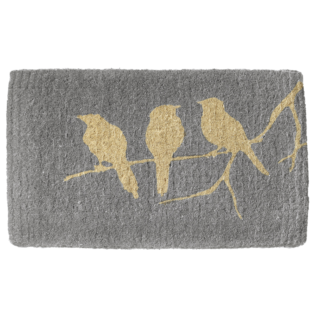 Birds On Branch - Gray Coir Doormat, photo 2 of 21