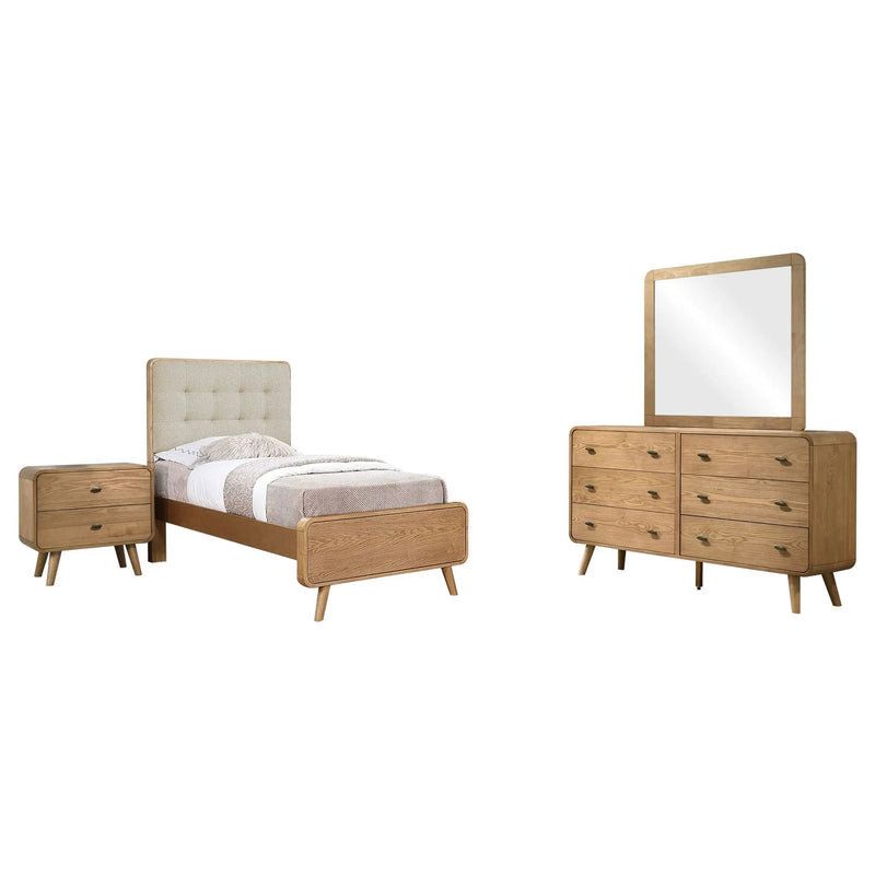 Robyn 4-piece Twin Bedroom Set Light Ash by Unique Piece Furniture