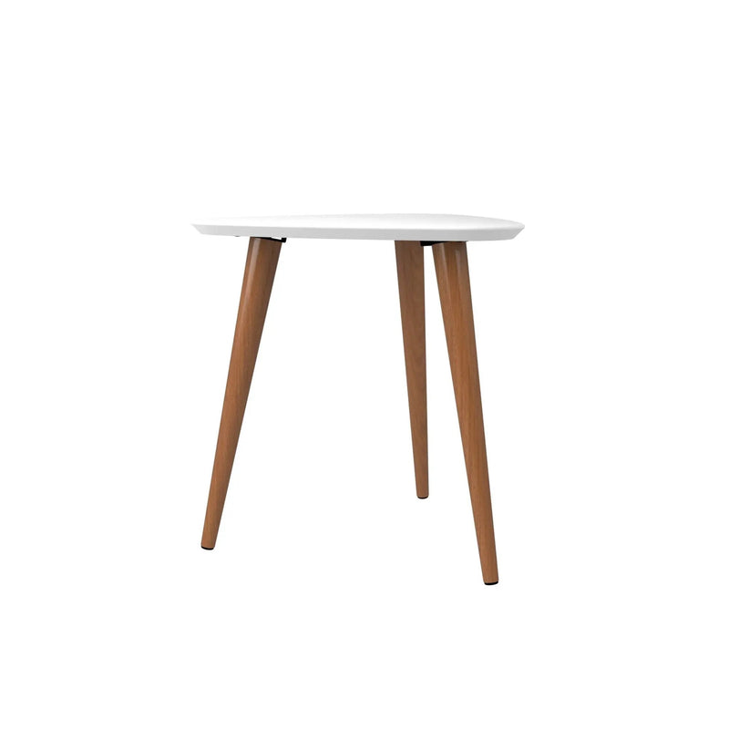 Utopia - Triangle End Table - White by HouseOfZazla
