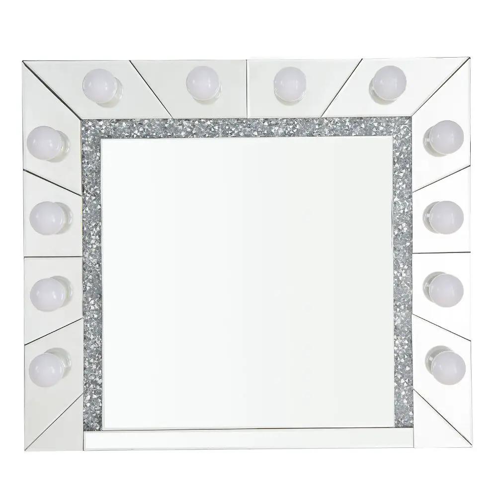 Noralie - 28" Accent Mirror - Mirrored & Faux Diamonds by Unique Piece Furniture