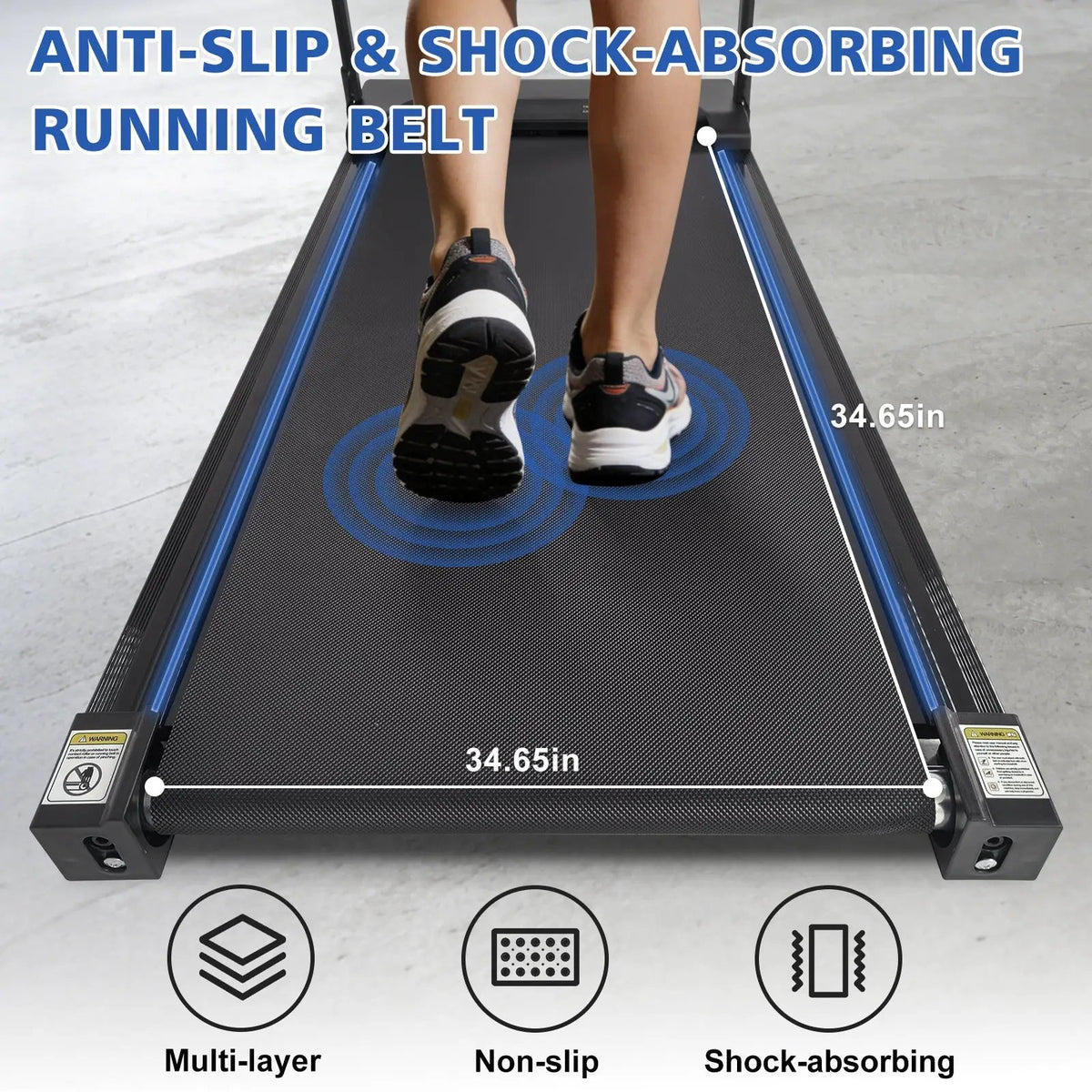 Walking Pad Treadmill with Handle Bar and Adjustable Incline by HouseOfZazla