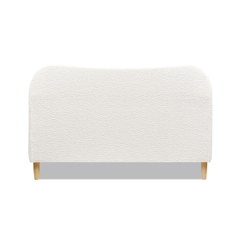 Roman - Curved Headboard Upholstered Platform Bed by HouseOfZazla