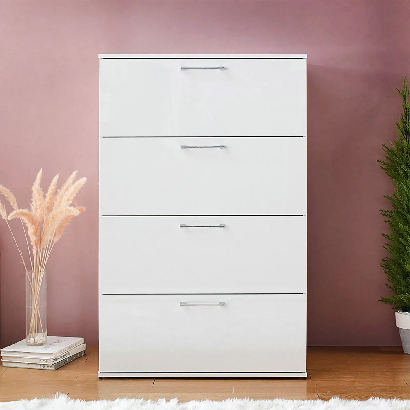 Bliss - Glossy 4 Drawer Jumbo Chest With Extra Deep Storage by HouseOfZazla