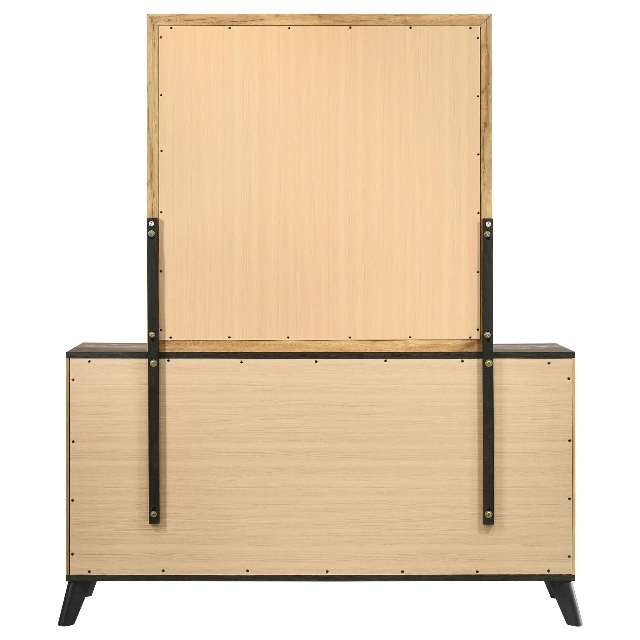 Kaywood 6-drawer Dresser and Mirror Natural Pine by Unique Piece Furniture