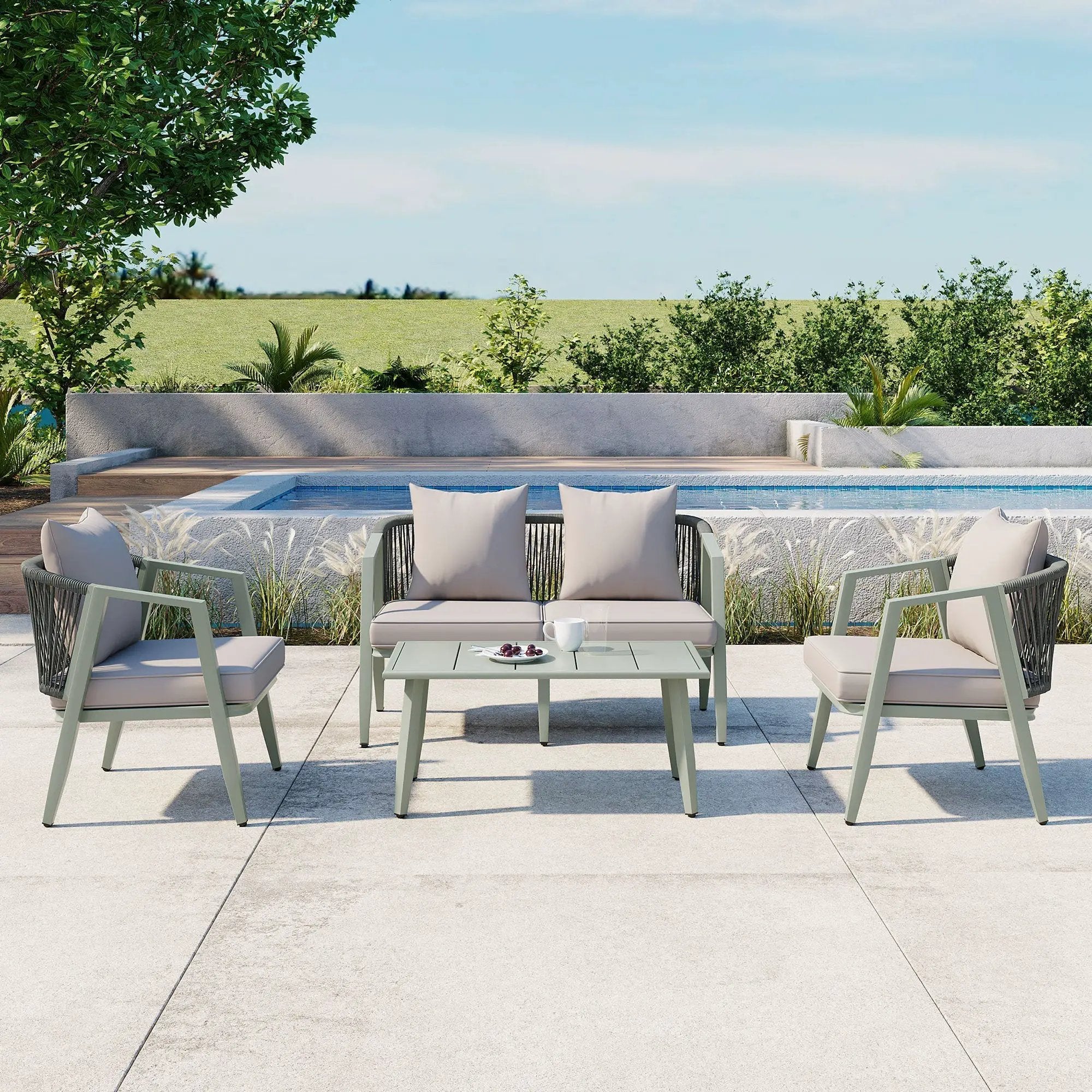 U_STYLE Durable and Comfortable Outdoor Seating Set by HouseOfZazla