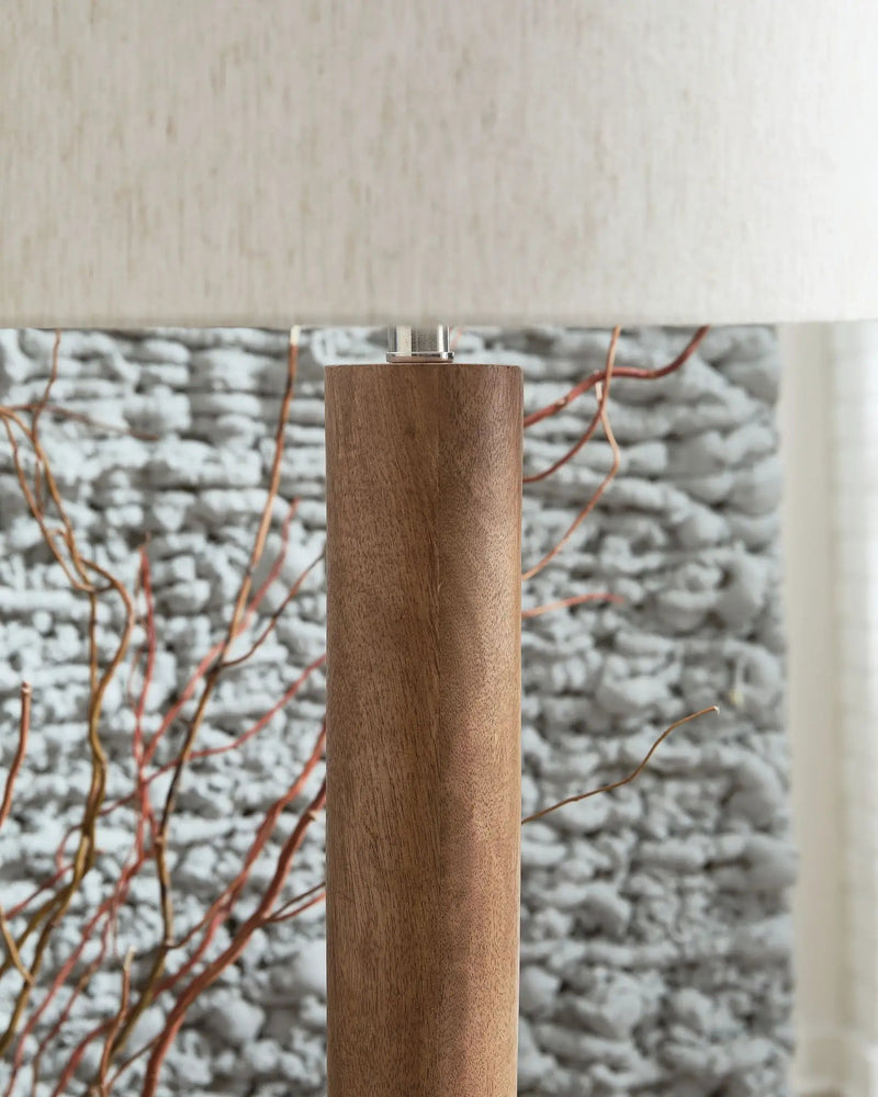 Ailsa - Wood Floor Lamp - Natural Brown by Unique Piece Furniture
