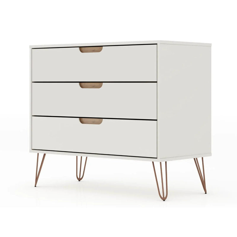 Rockefeller - 3 Drawer Dresser - Off White by HouseOfZazla