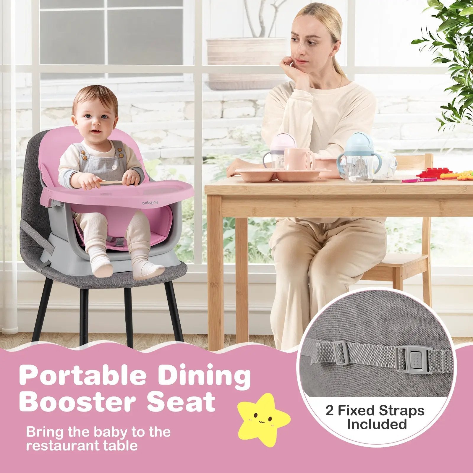 16-in-1 Baby High Chair with Activity Center and Booster Seat for Babies and Toddlers by DirectDeals