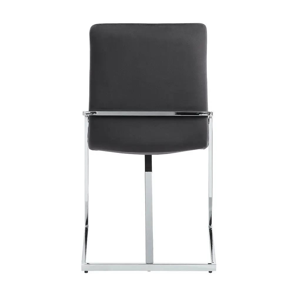 Zlatan - Side Chair (Set of 2) - Gray Velvet & Chrome by Unique Piece Furniture