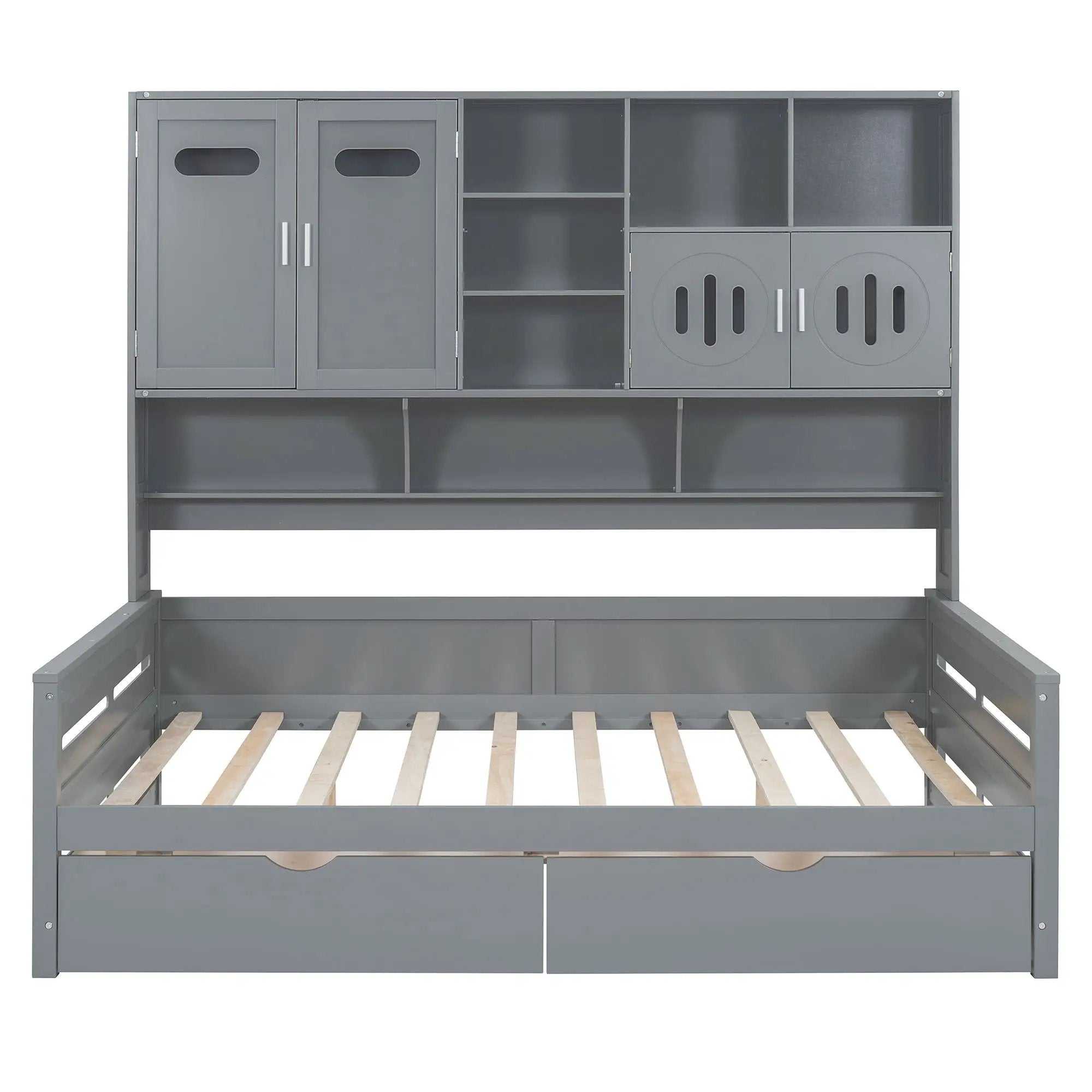 Daybed With All-In-One Cabinet And Shelf by HouseOfZazla