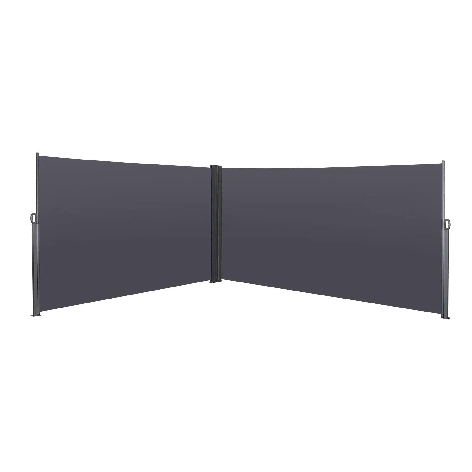 Retractable Side Awning, Waterproof & UV-Resistant, Privacy Screen Divider Roll Up Balcony - Gray by Unique Piece Furniture