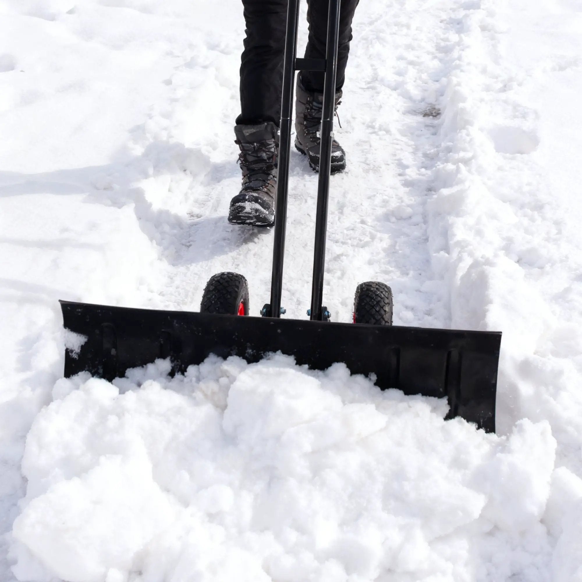 30" Heavy Duty Snow Shovel with Wheels by HouseOfZazla
