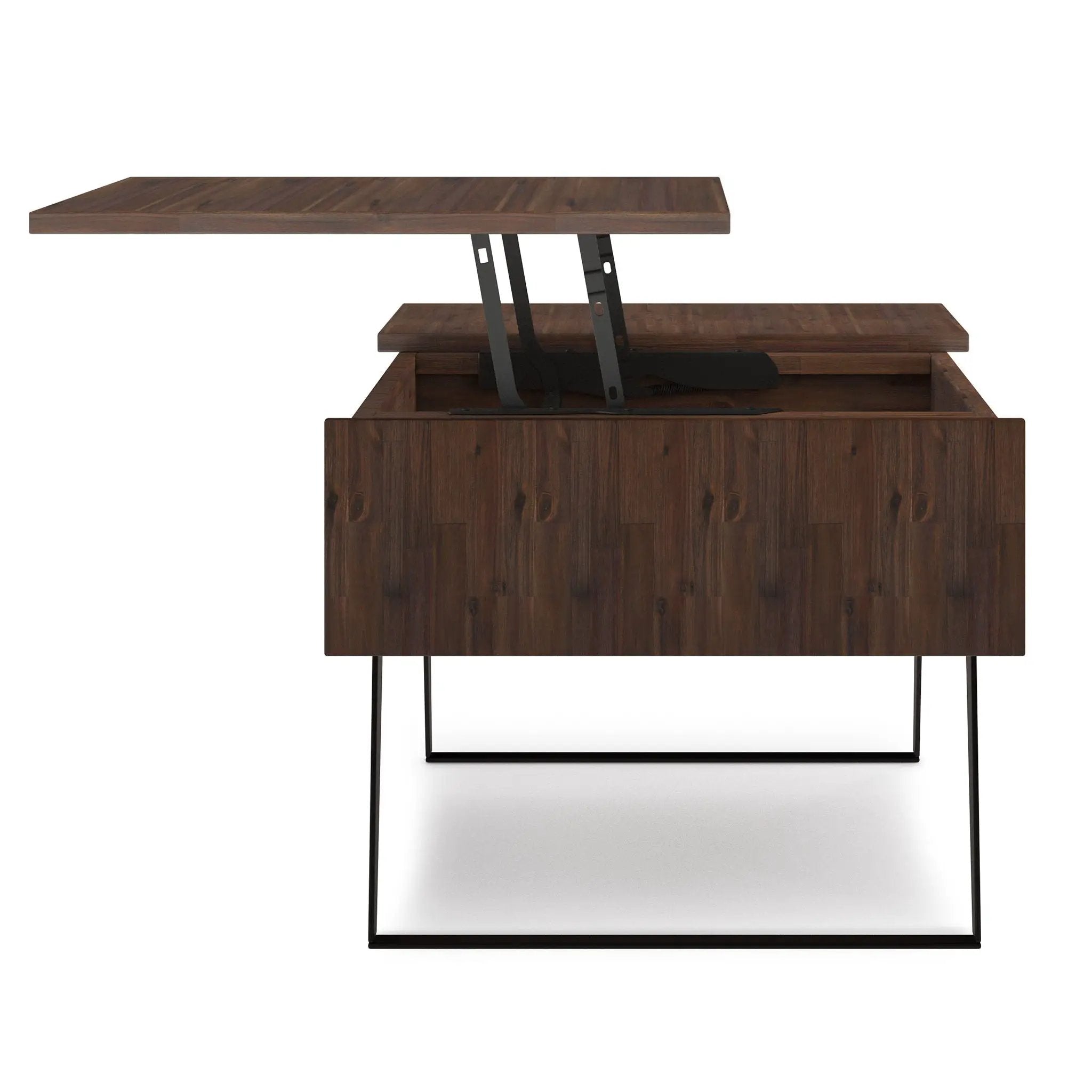 Lowry - Lift Top Coffee Table - Distressed Charcoal Brown by Unique Piece Furniture