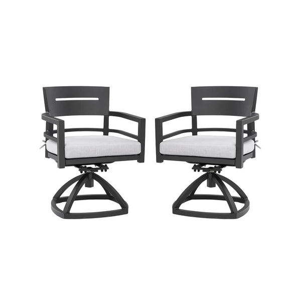 Outdoor Patio Aluminum Swivel Rocker 2PCs with Sunbrella Cushions