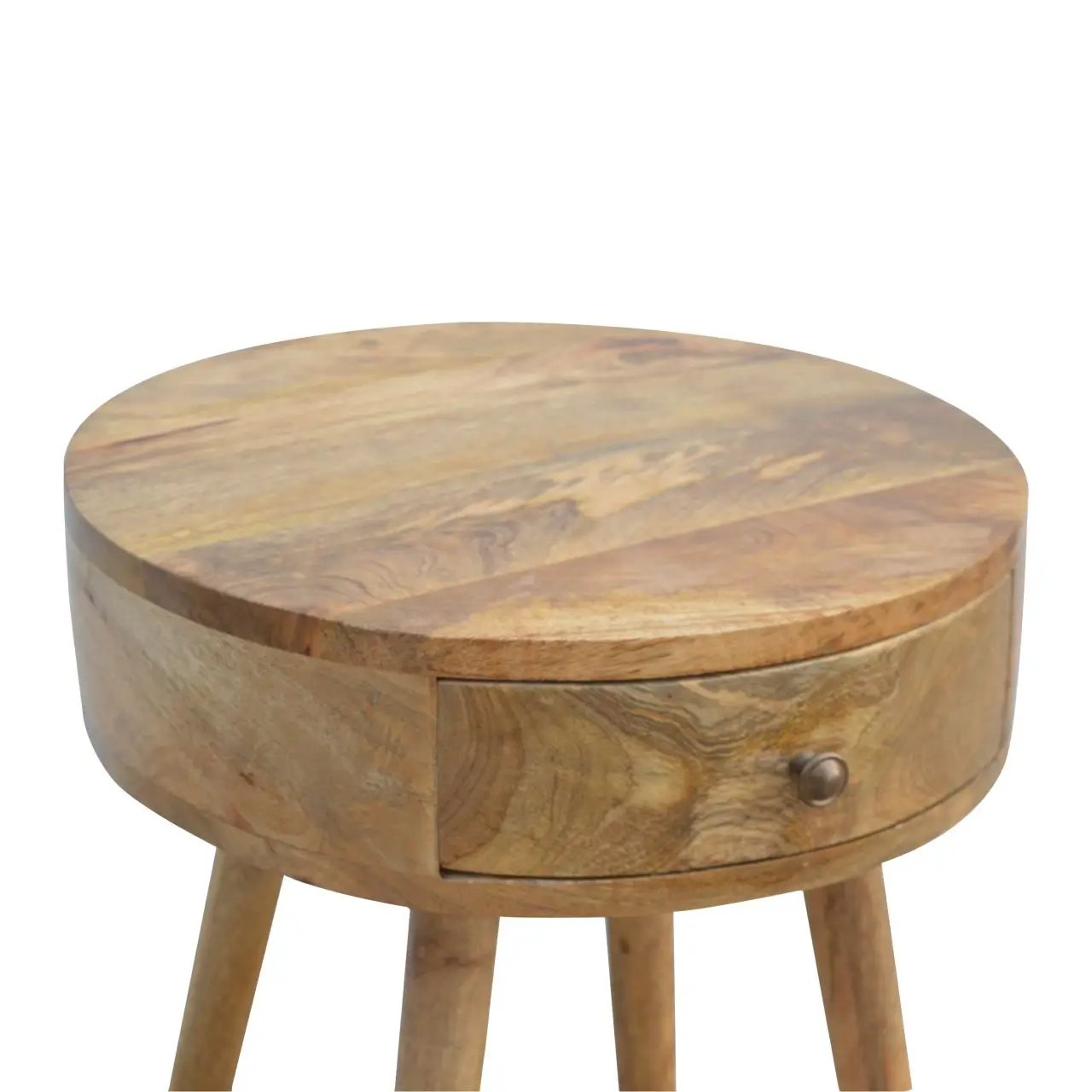 Nordic Chestnut Circular Nightstand by Unique Piece Furniture