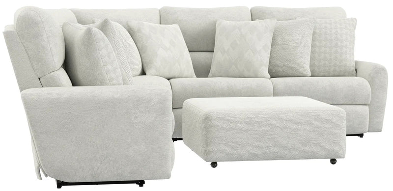 Majesty - Deep Seating Power Reclining Sectional And Ottoman by Unique Piece Furniture
