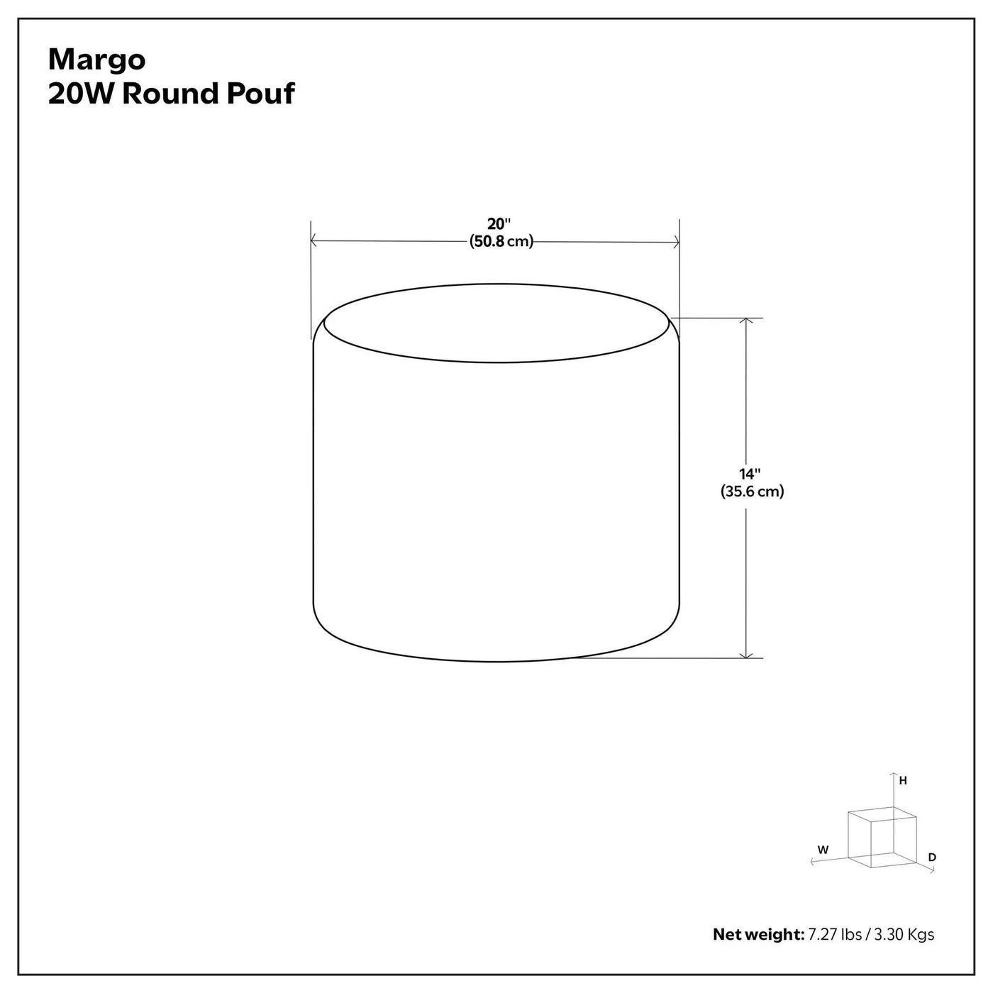 Margo - Handcrafted Round Pouf by HouseOfZazla