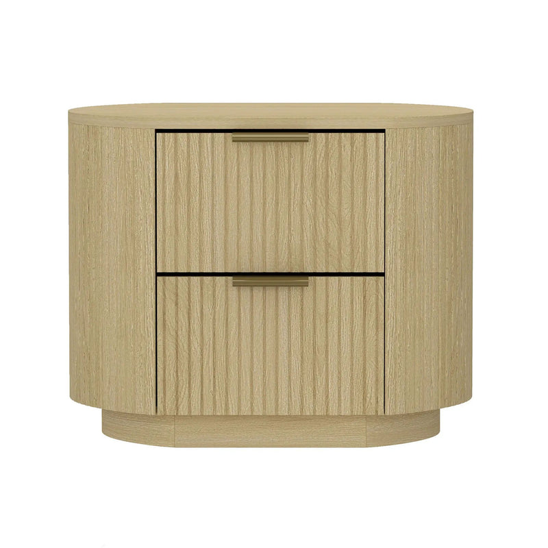 Olivia - Nightstand & 2 Drawers - Oak by HouseOfZazla