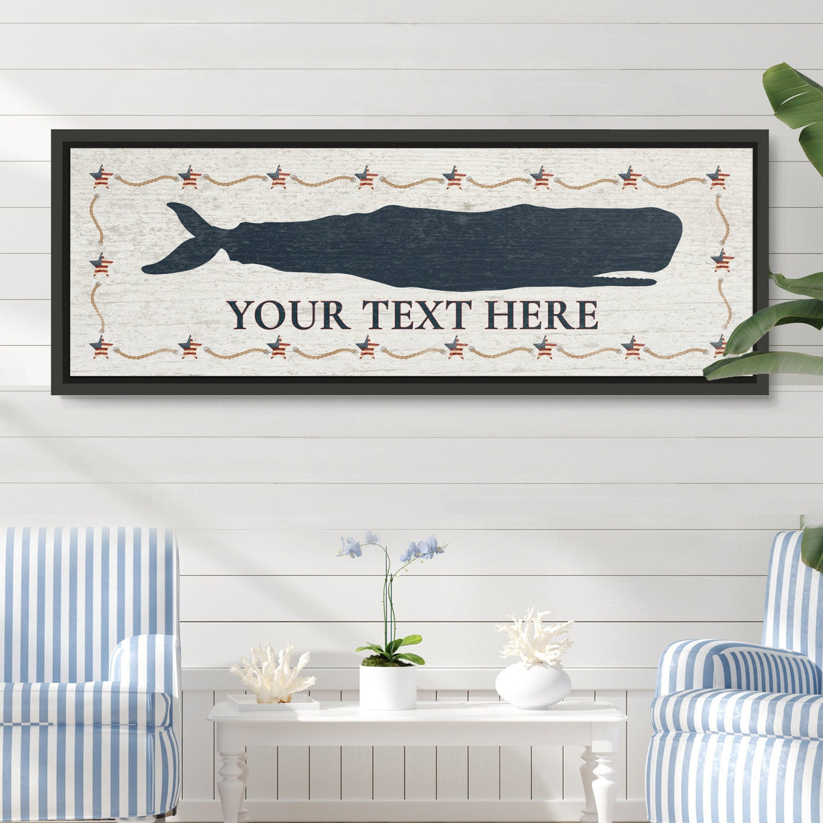 Personalized Framed Whale Canvas Sign, photo 3 of 11
