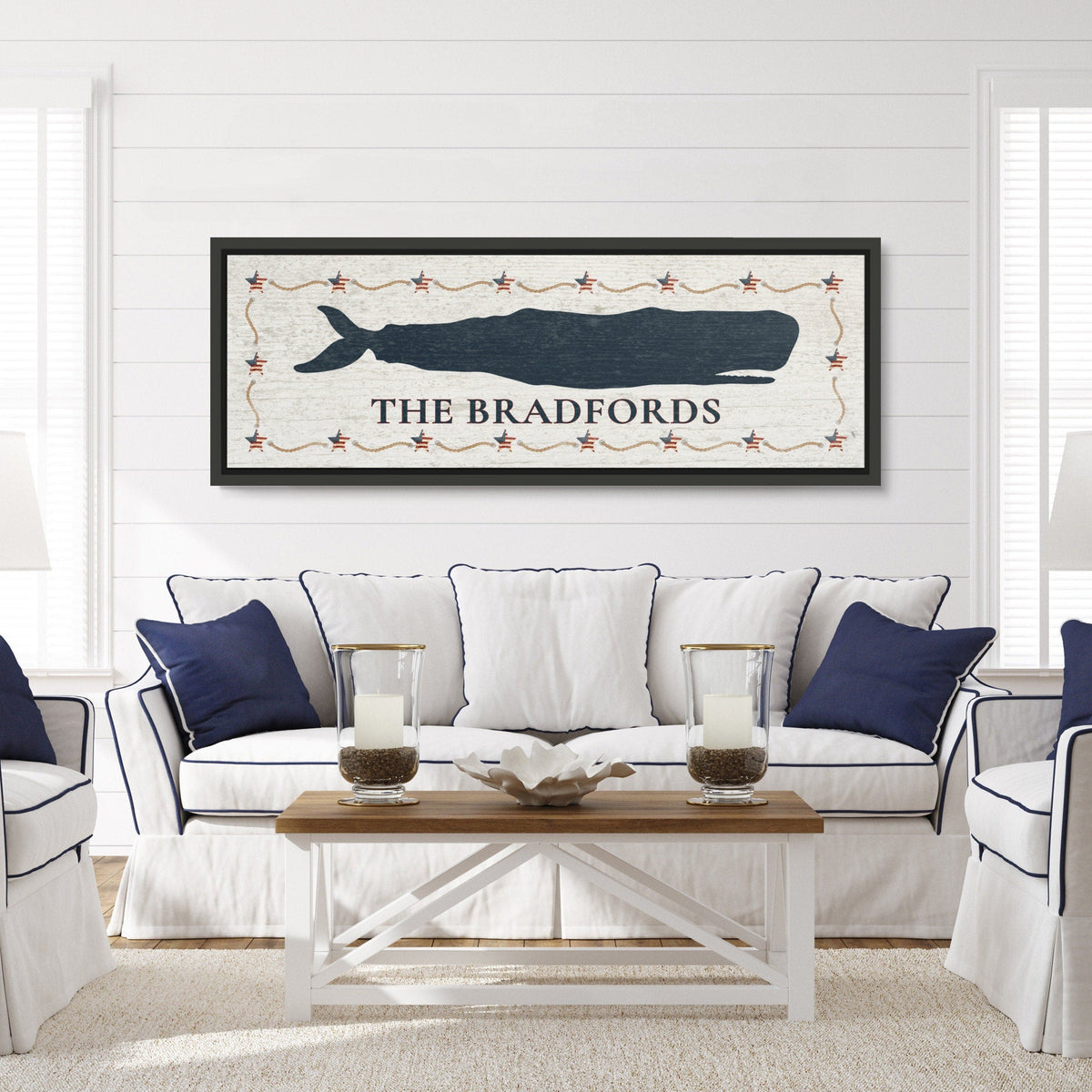 Personalized Framed Whale Canvas Sign, photo 6 of 11
