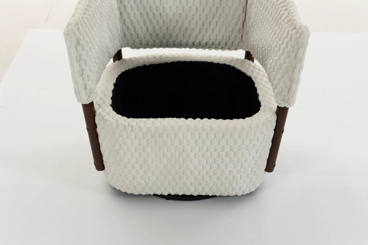 Mid Century Modern Accent Chair with Solid Wood Frame by HouseOfZazla