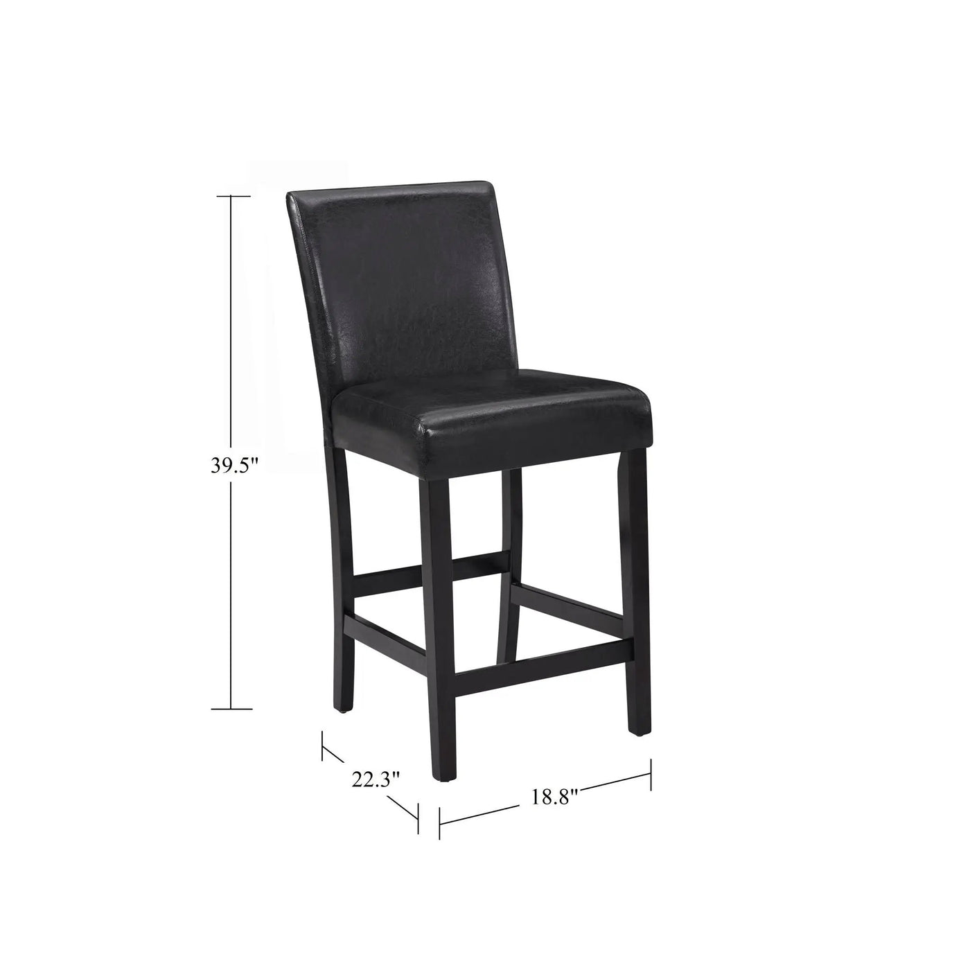 Modern 5 Piece Counter Height Dining Set With Tufted Nail Head Chairs by Unique Piece Furniture