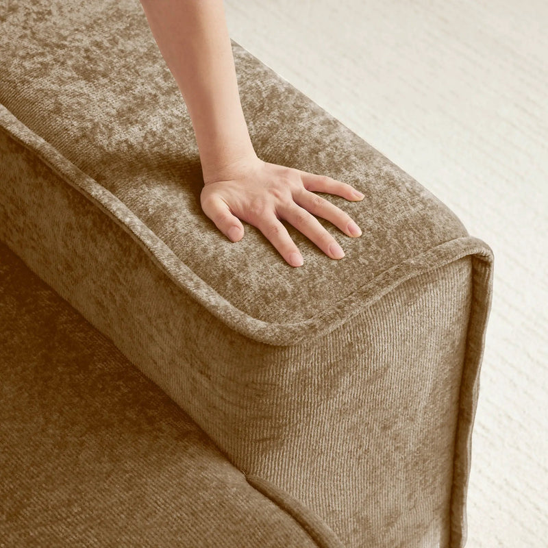 Streamlined Design Deep Seat Modular 4 Seat Boneless Sofa by HouseOfZazla