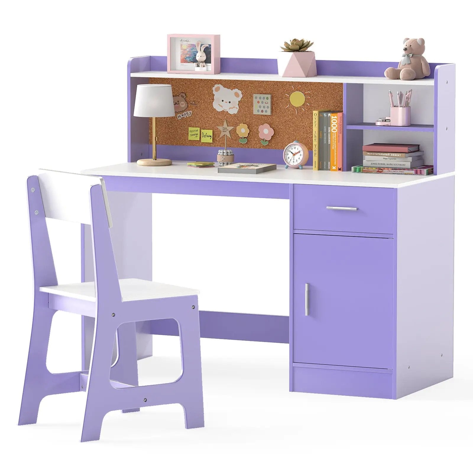 Kids Study Desk and Chair Set Student Table and Chair by DirectDeals