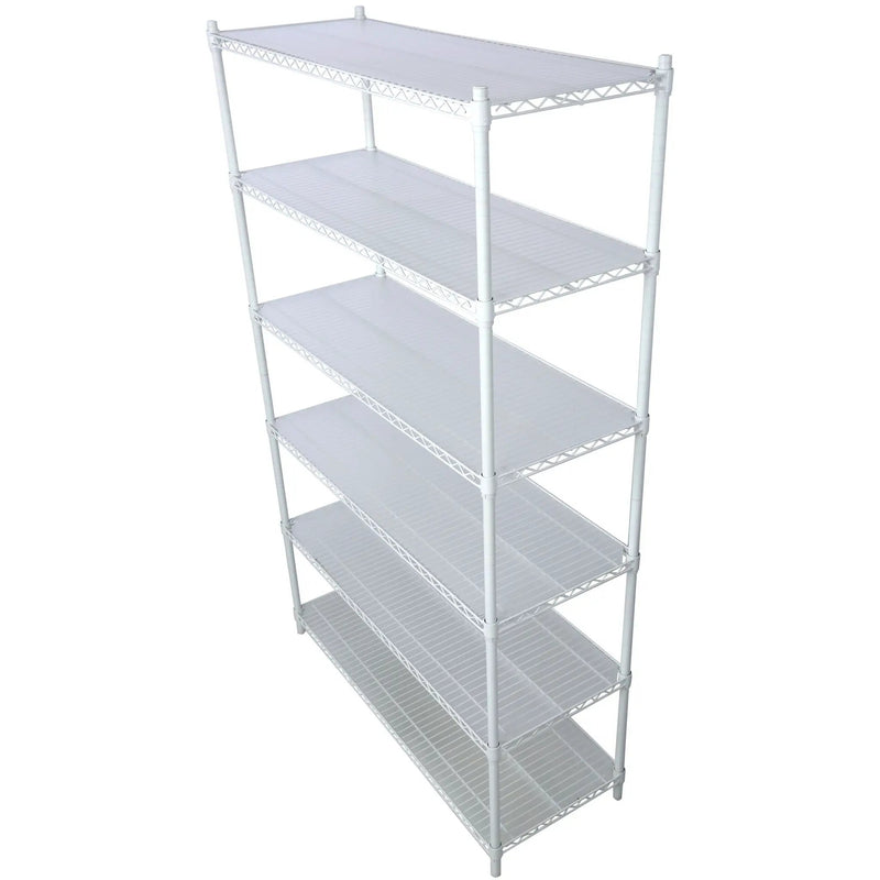 6 Tier 6000Lbs Capacity Nsf Metal Shelf Wire Shelving Unit, Heavy Duty Adjustable Storage Rack With Wheels & Shelf Liners For Commercial Grade Utility Steel Storage Rack by HouseOfZazla