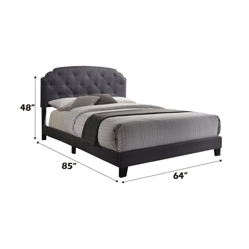 Tradilla - Queen Bed - Gray Fabric by Unique Piece Furniture