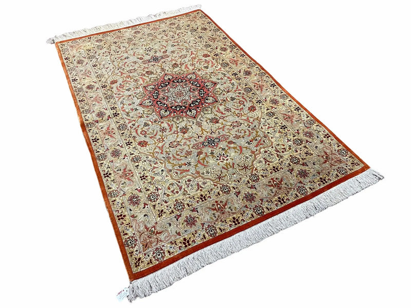 3' X 5' Vintage Fine Handmade Turkish Oriental Silk Rug 900 KPSI Wow by Jewel Rugs