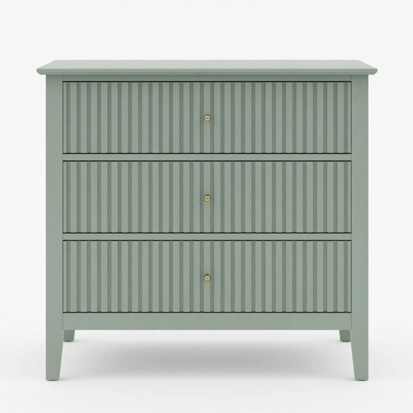Fluted 3 Drawer Nightstand With Soft Close Slides by HouseOfZazla