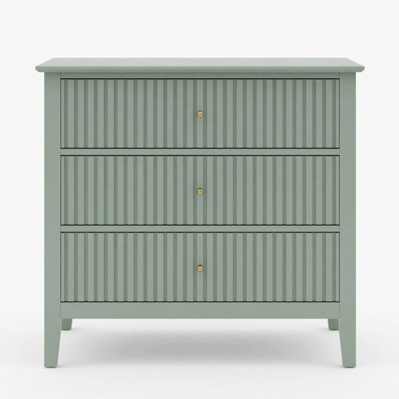 Fluted 3 Drawer Nightstand With Soft Close Slides by HouseOfZazla