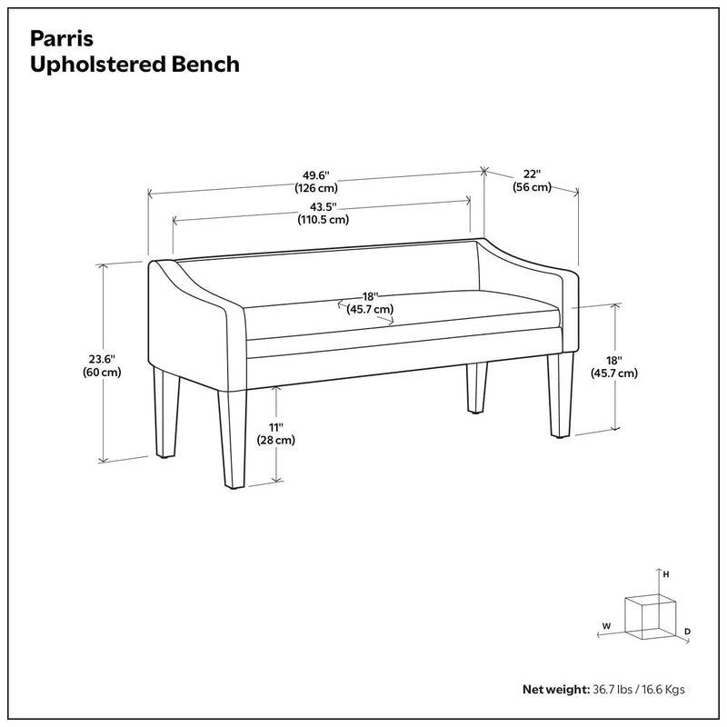 Parris - Contemporary Upholstered Bench by HouseOfZazla