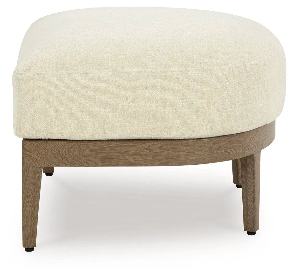 Serene Bay - Ottoman With Cushion - Dark Brown / White by Unique Piece Furniture