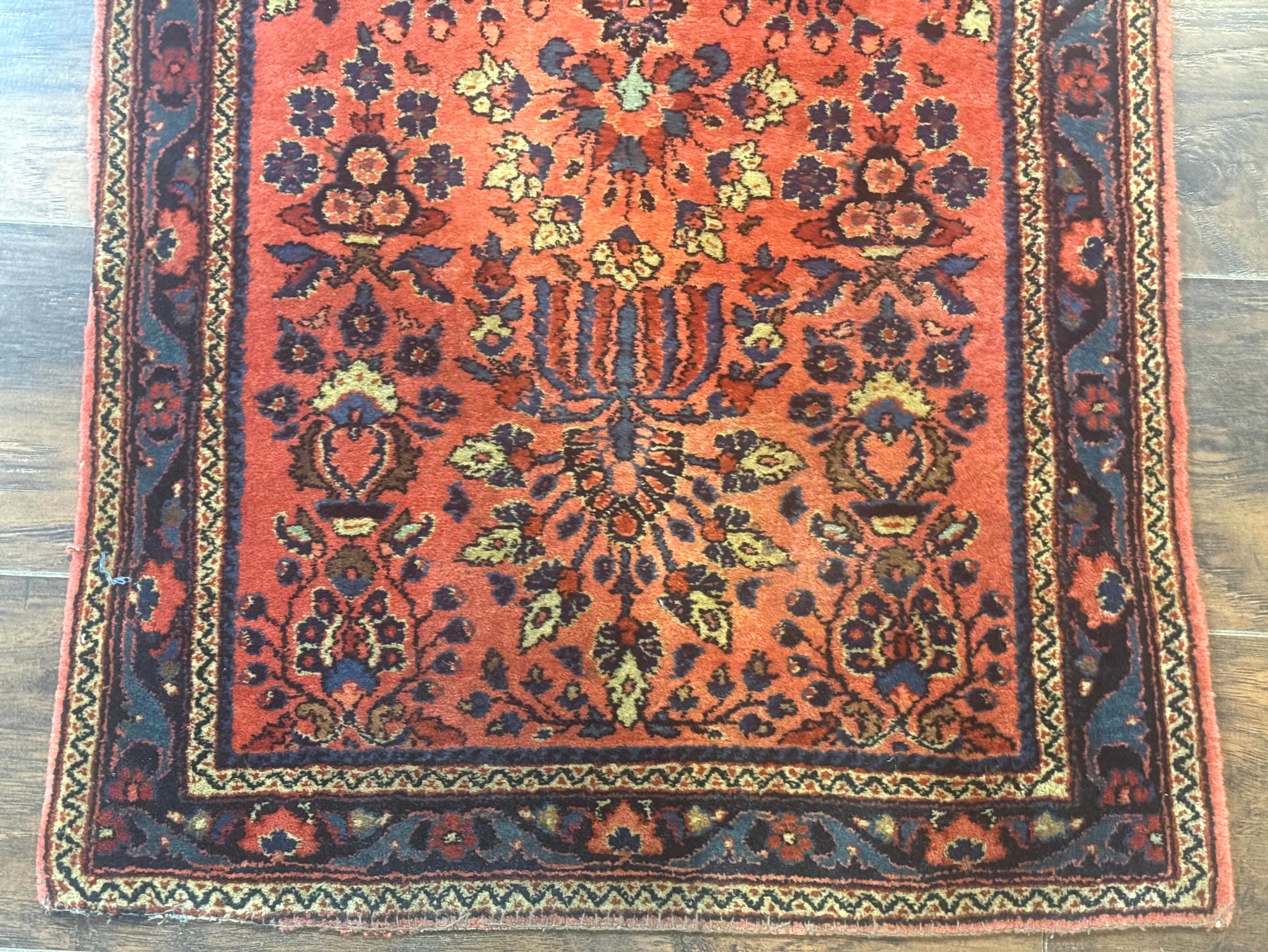 Antique Persian Sarouk Rug 2x4, Red, Fine 260 KPSI by Jewel Rugs